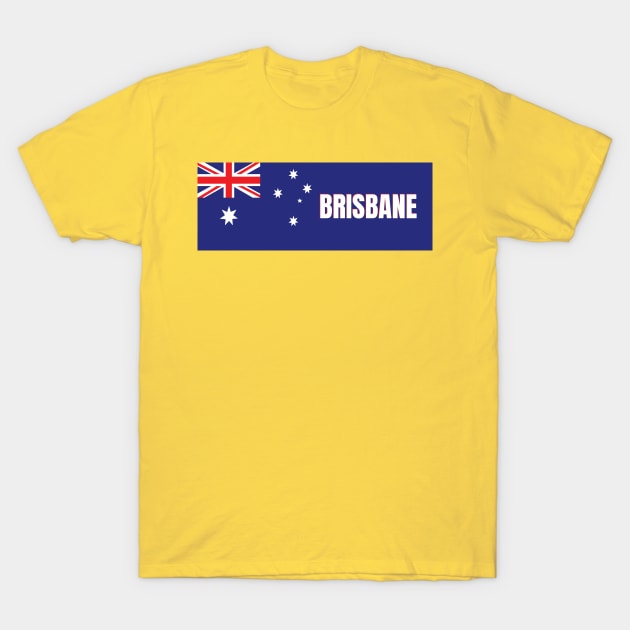 Brisbane City in Australian Flag T-Shirt by aybe7elf